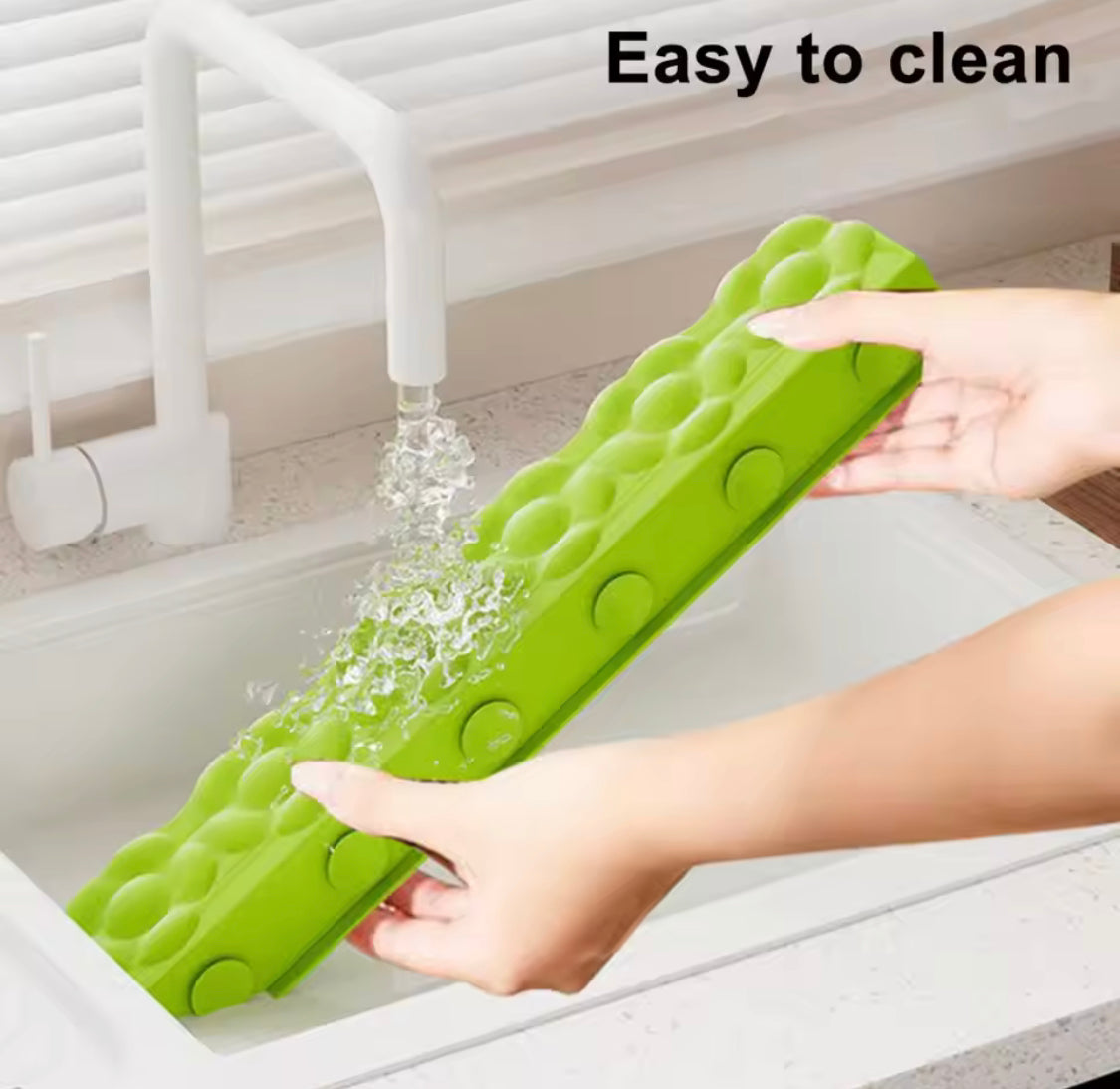 3D Flower Pattern Silicone Sink Splash Guard, Kitchen Sink Water Splash Protector, Silicone Sink Edge Protector, Kitchen Countertop Splash Guard