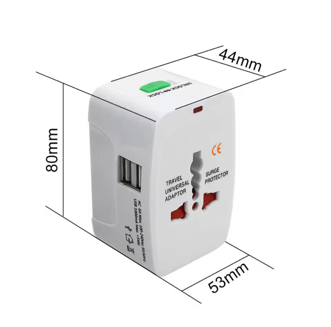 Multifunctional Electric Adapter, All In One Travel Adapter, World Travel Power Adapter