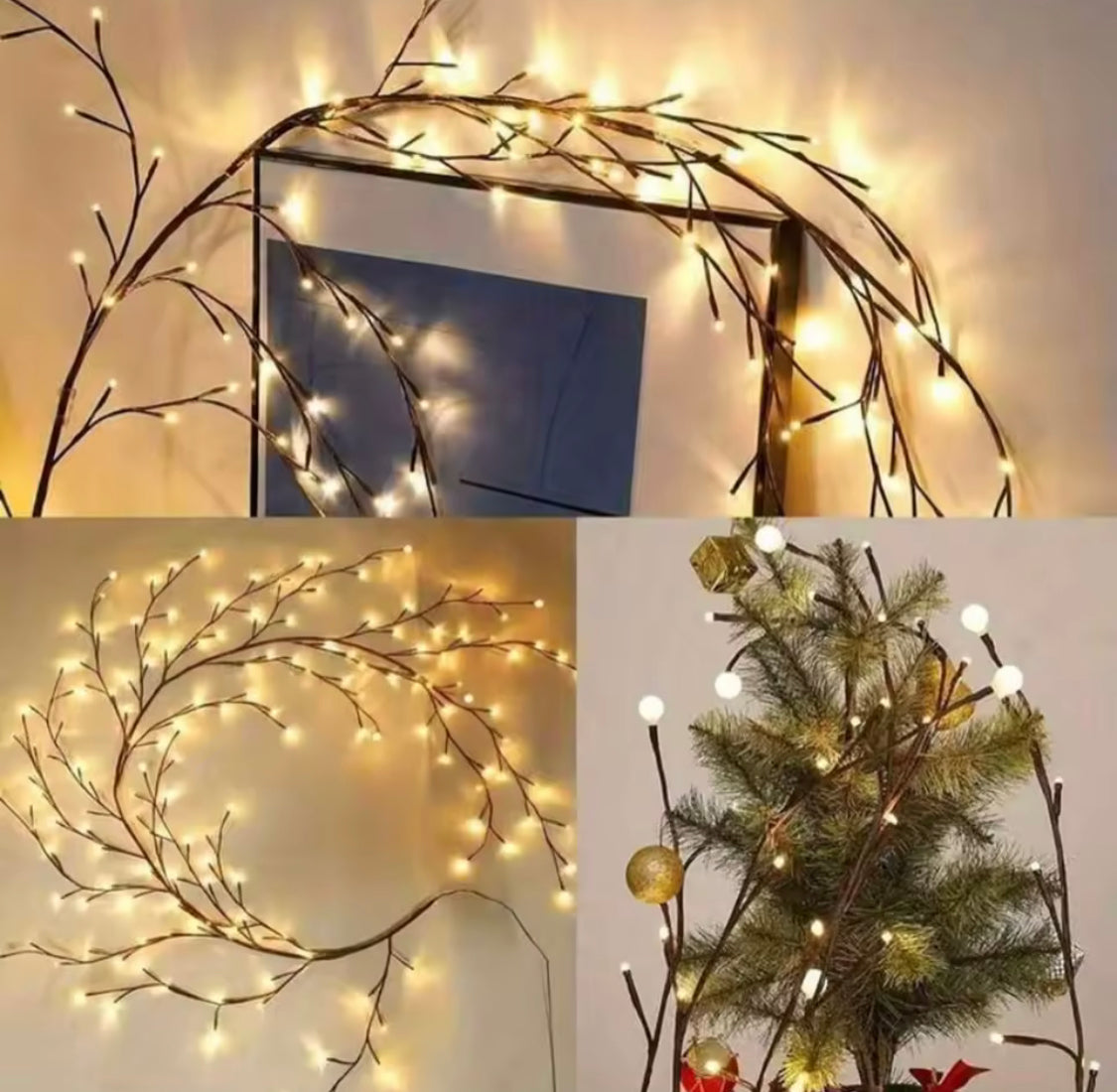 LED Branch Tree Wall Light, Decorative Willow Branch Fairy Light, Creative LED Tree Wall Light