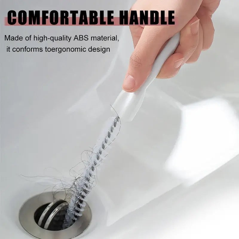 Pipe Hair Cather Brush, Long Handle Hair Sewer Sink Cleaning Brush, Flexible Clog Hole Remover Cleaning Tools, Bendable Sewer Toilet Washbasin Sink Cleaning Hook, Kitchen Bathroom Drain Cleaning Flexible Rod,