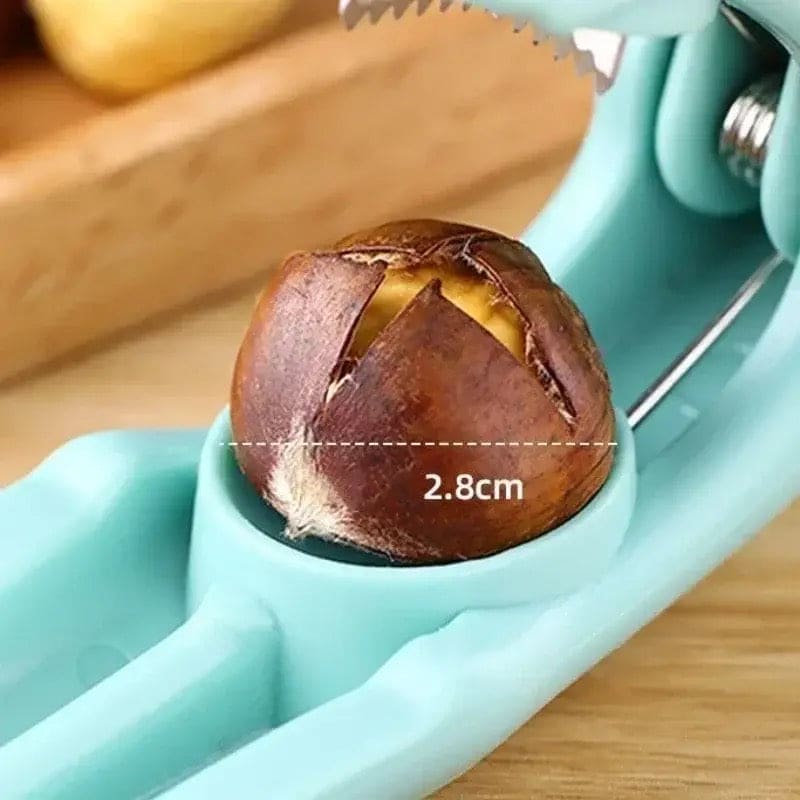 Chest Nut Cracker, Stainless Steel Chestnut Clip, Dried Fruit Opener, Nutcracker Opener Tool, Manual Nuts Walnut Cutter Sheller, Multifunctional Chestnut Shelling Cutter, Hazelnut Walnut Chestnut Cracker Clamp, Labor Saving Nut Sheller Kitchen