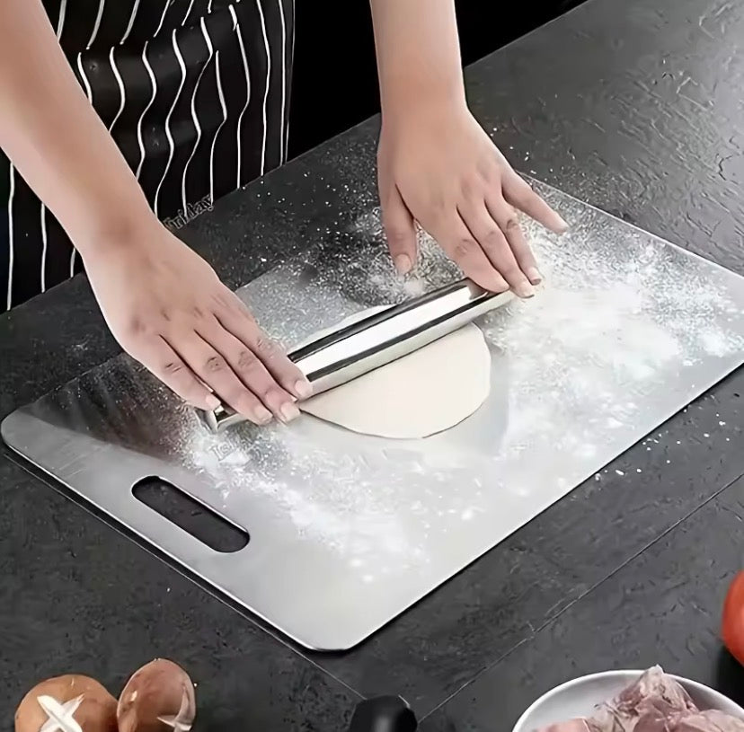 Stainless Steel Double Sided Cutting Board, Food Grade Cutting Board, Chopping Board, Kitchen Gadgets