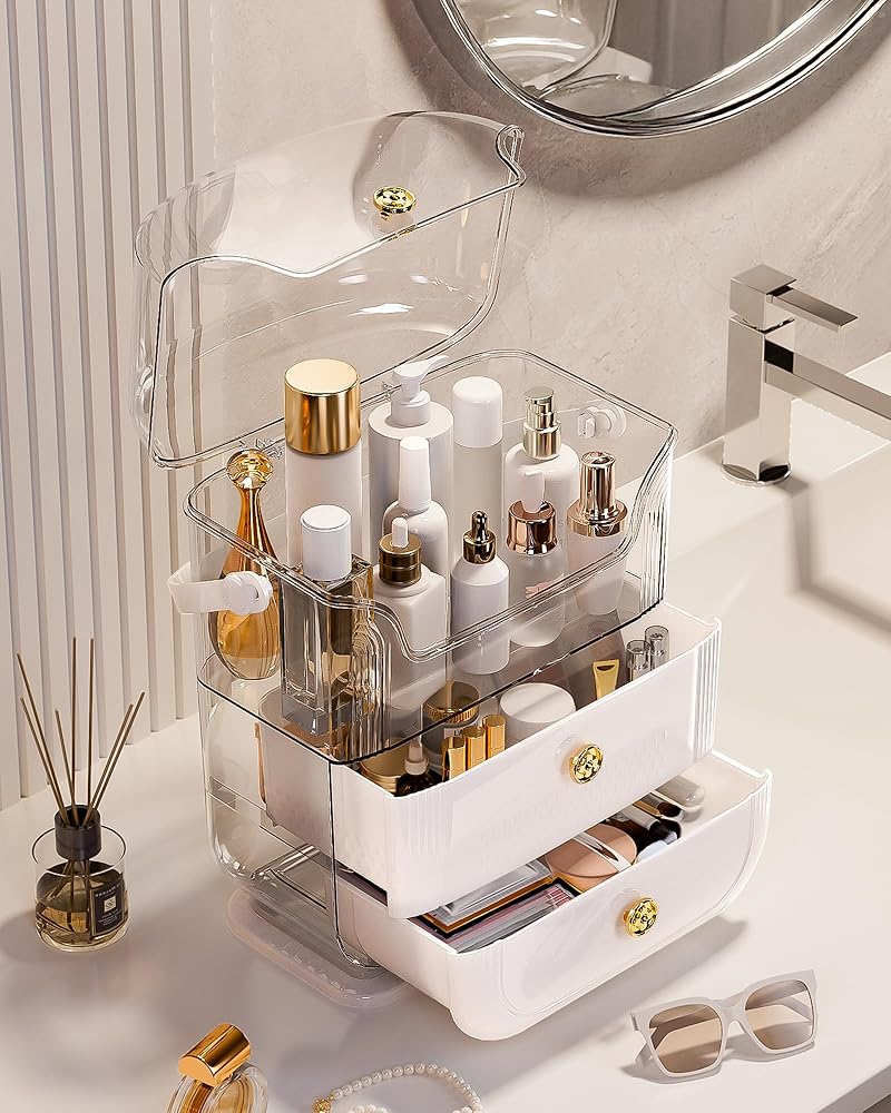 Drawer Type Dresser Shelf, Multifunctional Cosmetic Organizer, Dressing Table Makeup Organizer Shelf