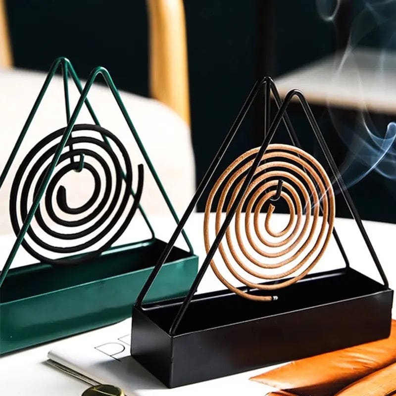 Incense Rack Triangle Coil Holder, Iron Mosquito Incense Box, Creative Mosquito Coi ...