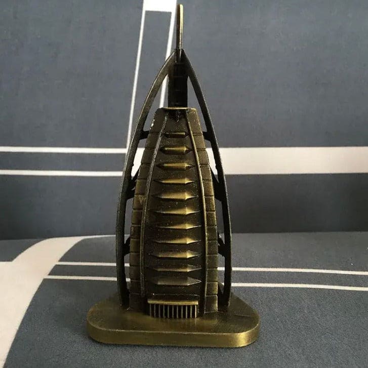 3D Mini Buildings Statue, Metal Landmark Towers, Architectural Bronze Crafts Model, Historical Building Ornaments, Figurine Model Famous Tower Statue