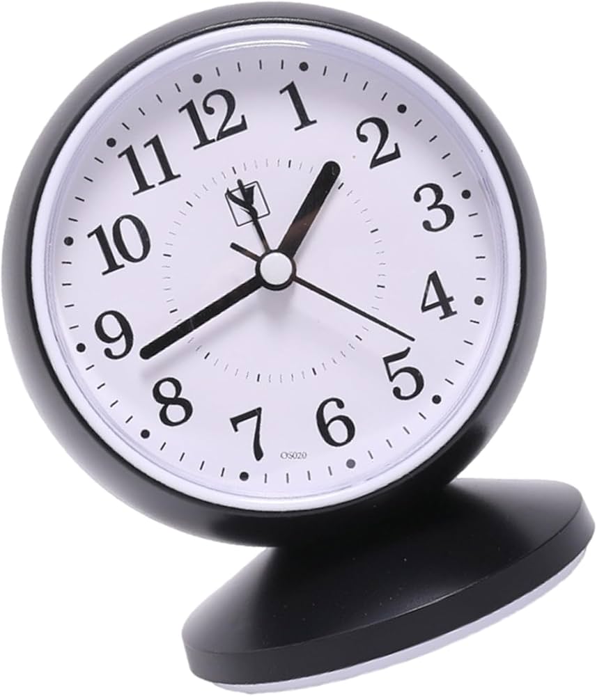Analog Alarm Clock, Super Silent Non Ticking Small Clock, Easy Operate Bedside Analog Small Desk Clock