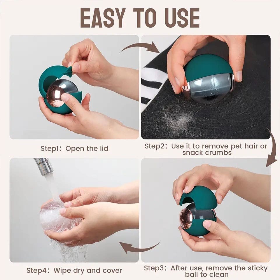 Ball Lint Remover, Hair Removal Ball, Washable Sticky Roller, Clothes Dust Pet Fur Clean Tool, Manual Fluff Remover Clothes Lint Catcher Ball, Reusable Gel Lint Roller, Washable Sticky Roller Ball, Mucilaginous Ball, Round Pet Hair Removal Ball