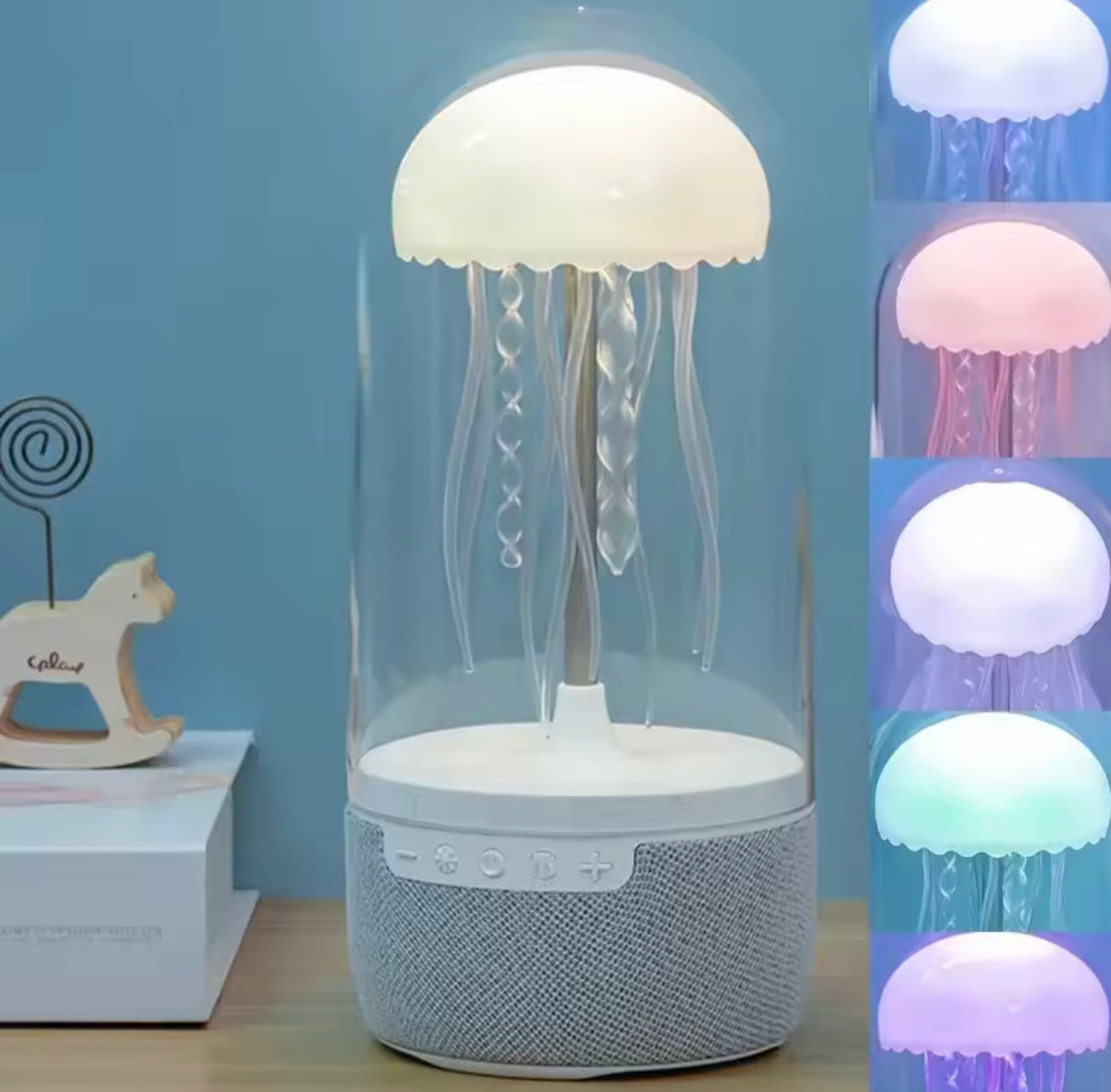 Colorful Jellyfish Lamp With Bluetooth Speaker, Floating Jellyfish Speaker, Portable Bluetooth Speaker