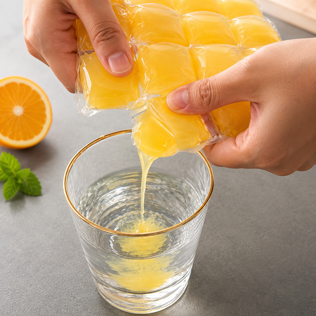 10 Pcs Reusable Juice Ice Cube Bags, Reusable Baby Food And Juice Freezer Pouch, Leakproof Reusable Ice Cube Storage Pouch