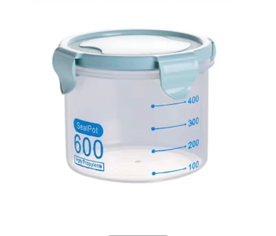 Plastic Transparent Airtight Jar, Transparent Plastic Cereal Cans, Kitchen Multigrain Sealed Jars, Refrigerator Storage Organizer