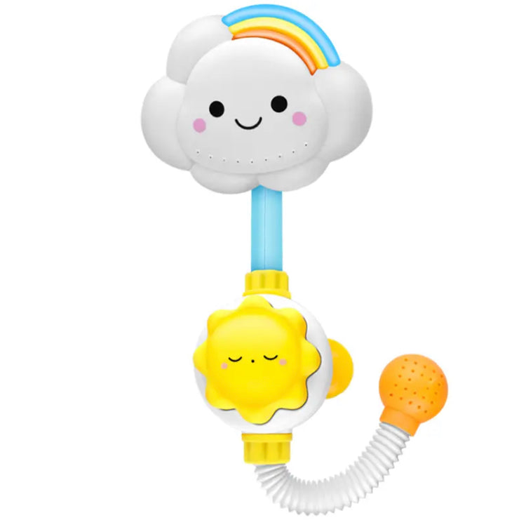 Baby Manual Shower Head Sprayer, Cloud Design Press Type Plastic Shower, Bathroom Children Water Sprinkle Game Toys