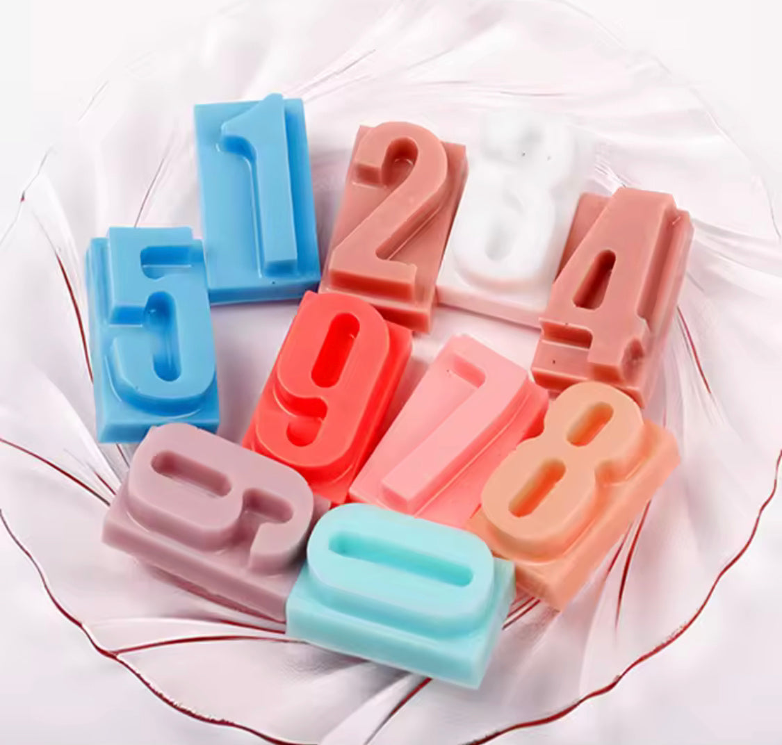 Silicone 3D Digital Numbers Chocolate Mold, 3D Silicone Numbers Molds, Cake Decorating Tools