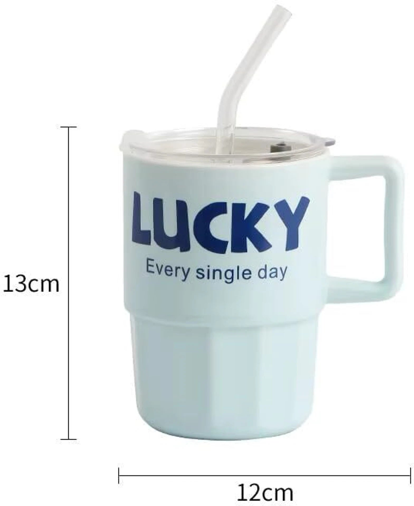 380ml Insulated Cup With Straw, Vacuum Insulated Coffee Mug with Straw, Double Wall Vacuum Tumbler, Stainless Steel Coffee Tumbler
