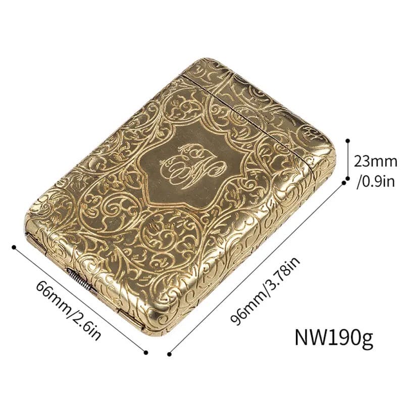Royal Cigarette Holder, Retro 16 Pcs Cigarette Box, Peaky Blinders Flick Box Holder, Luxury Vintage Carved Cigarette Box, Shelby Smoke Pocket Holder, Portable Smoking Tool, Expandable Cigarette Cases