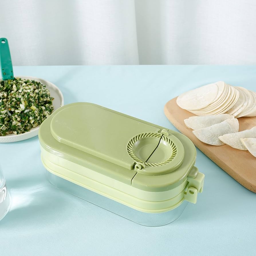 Multifunctional Dumpling Maker, Manual Dough Press Mold, Plastic Dumpling Storage Box