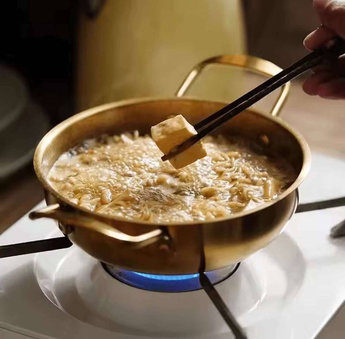 Korean Style Noodles Pot With Handle, Stainless Steel Cookware Pan, Kitchen Cooking Pan