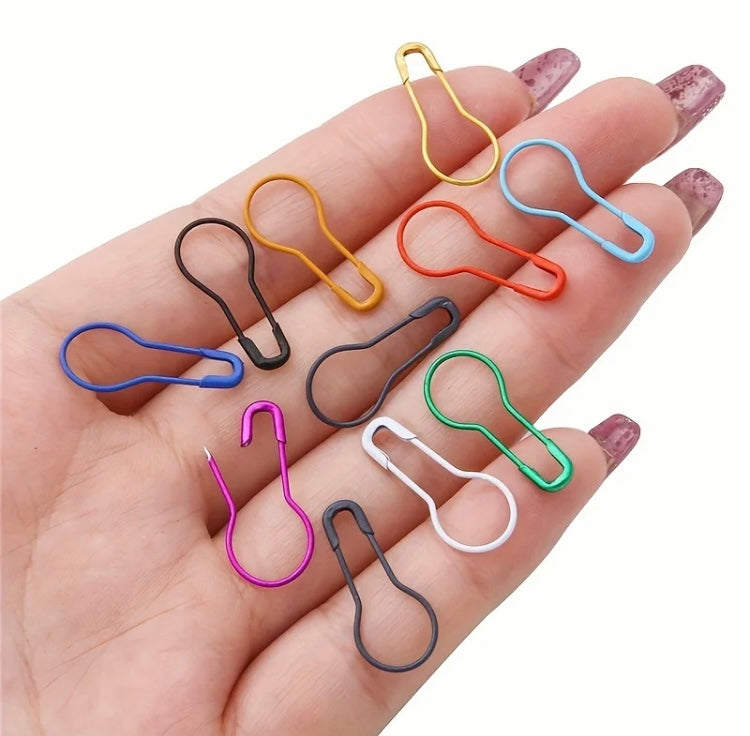 50Pcs Multi Colours Safety Pins, New Design Scarf Pins, Metal Gourd Pins Crochet Locking, Hangtag DIY Sewing Tools Needle