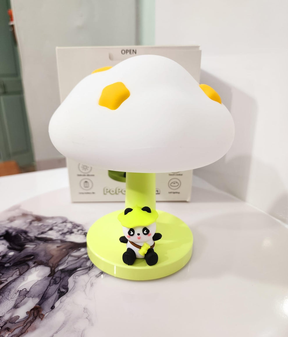 Cute Panda Cloud Lamp, Mushroom Panda Night Light, The Bamboo Dream Lamp, Little Panda Glow Lamp