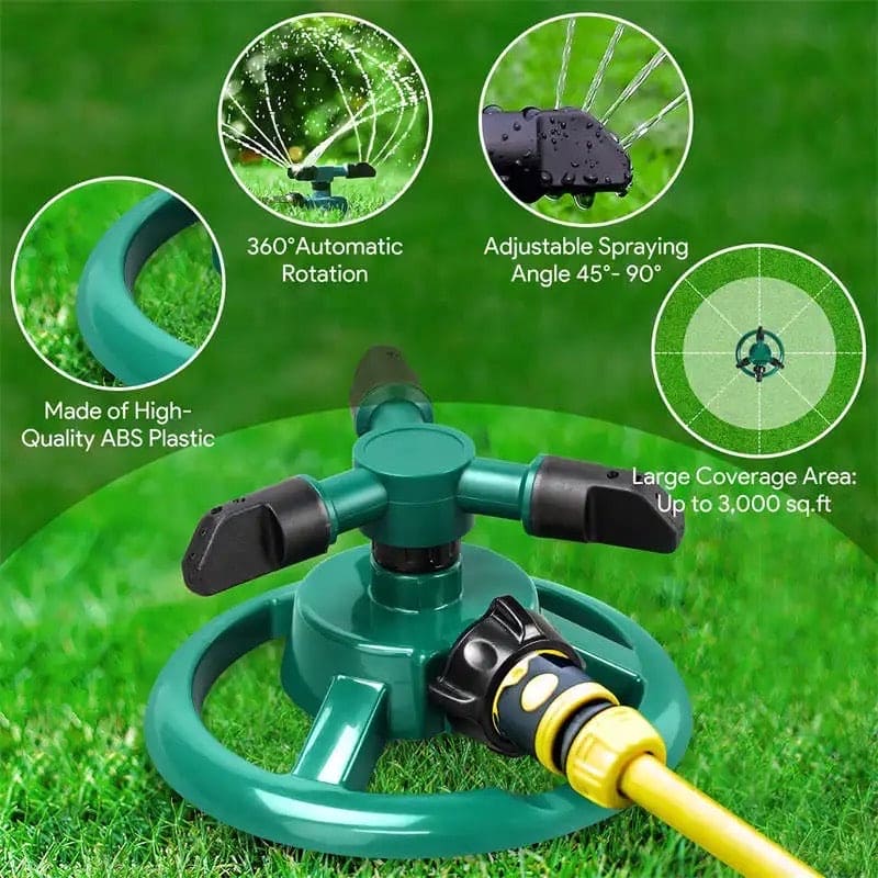 Garden Sprinkle, Automatic Garden Lawn Sprinklers, Multipurpose Yard Sprinklers for Plant Irrigation, 360 Degree Automatic Rotating Garden Water Spray, Water Saving Atomizing, Garden Irrigation Lawn Spray Head
