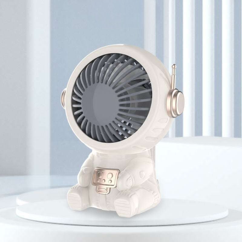 Astronaut Mini USB Charging Fan, Rechargeable Handheld Fan, Spaceman Small Desktop Fan