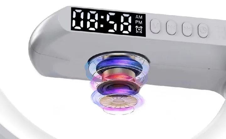 Mini Digital G Lamp, Multifunctional Wireless Charger Stand Alarm Clock Speaker, BT Speakers With Wireless Fast Charging, Mood Light Wireless Charger Lamp, LED Wireless Charging Speaker, Smart Intelligent LED Lamp, RGB Rhythm Smart Light Lamp