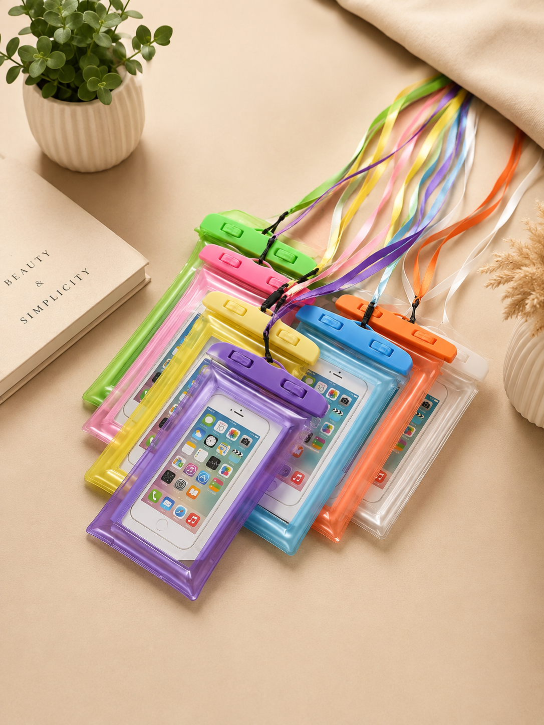 Transparent Waterproof Airbag Phone Pouch, Touch Screen Phone Cover Bag, Waterproof Mobile Protector Cover