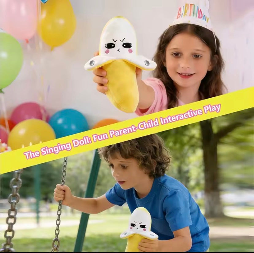 Musical Banana Plush Toy, Interactive Musical Sensory Toy, Musical Soft Children Plush Toy, Cute Motion Sensor Fruit Toy