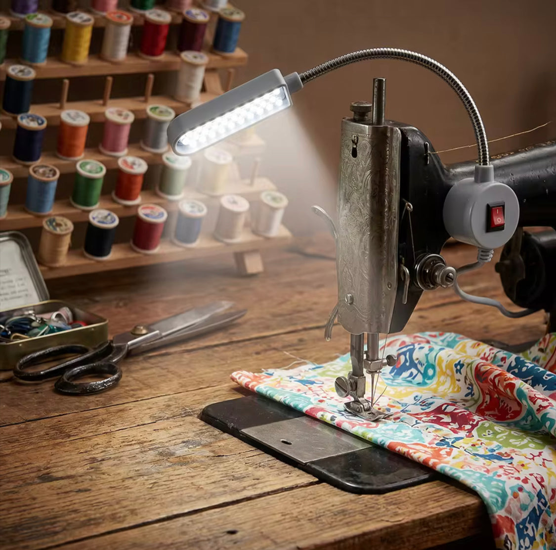 Adjustable LED Sewing Light, Flexible Gooseneck LED Light, Working Lamp Accessories