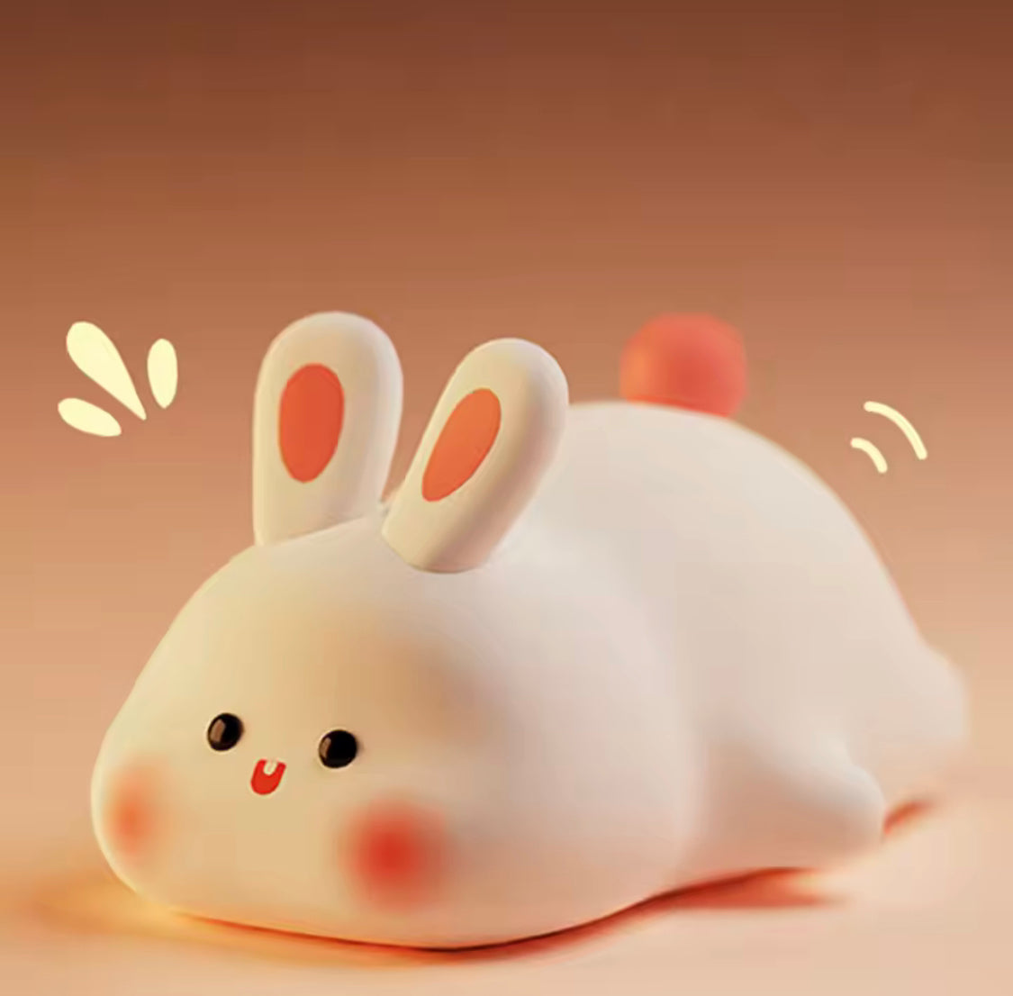 Silicone Rabbit Lamp, Rechargeable Bunny Lamp with Touch Sensor, Silicone LED Lamp For Kids, Multipurpose Silicon Touch Sensor Tap Light, Baby Kids Bedside Night Light