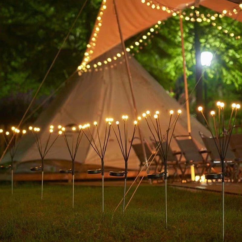Led Solar Firefly Lights, Outdoor Garden Lawn Lights, Waterproof Swaying Light, Party Decorations Solar Lamp