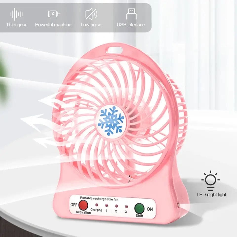 Mini Air Cooler Fan, USB Cooling Rechargeable Handheld Fan, Portable Outdoor LED Light Fan, Summer M Dormitory Desktop Fan,Multipurpose Mini Table Fan, Personal Cooling Fan with Night Light