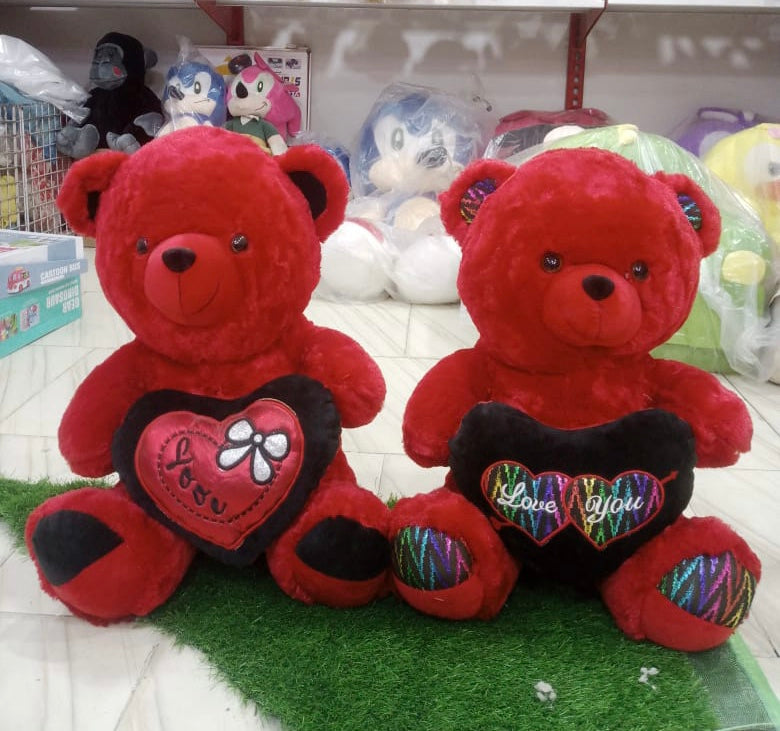 New Heart Shape Teddy Bear, Children Cute Teddy Bear Toy, Red Love Teddy Bear Plush Toy