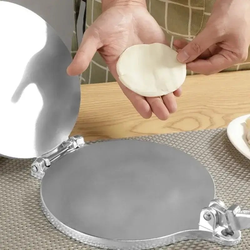 Roti Press Maker, Foldable Doughs Pressing Tool, Manual Corn Tortillas Pressing Tools, Non Stick Tortilla Pie Maker Press Pan, Foldable Durable Chapati Presser, Homemade Tortilla Pie Bakeware, Home Kitchen Cooking