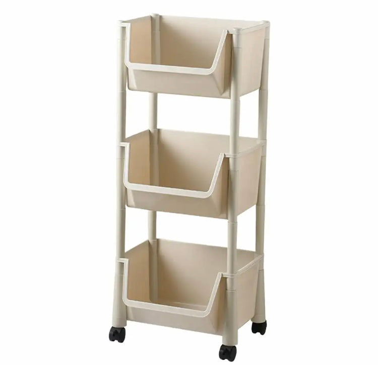 Wheels Small Cart Storage, Multi-Layer Home Organizer, Book Shelf Storage Trolley, Moveable Cart Storage