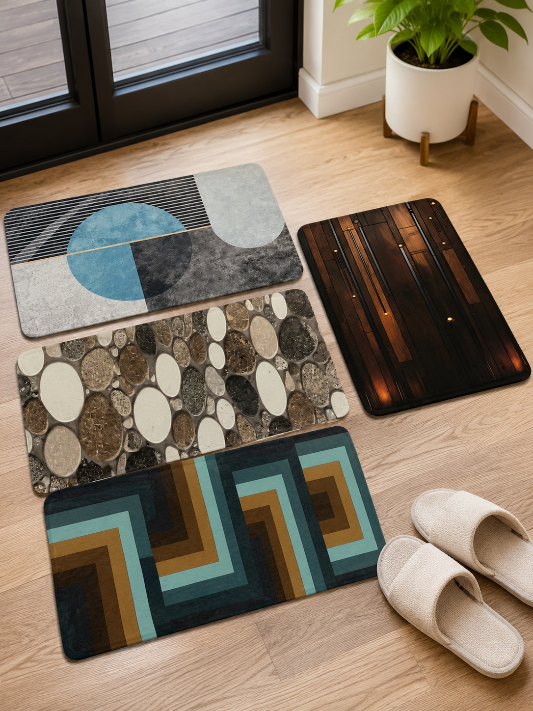Mud Foot Mat, Home Entrance Mat, Non-slip Floor Door Mat,  Home Oil-proof Kitchen Mat, Super Absorbent Bath Mat, Quick-Drying Door Mat