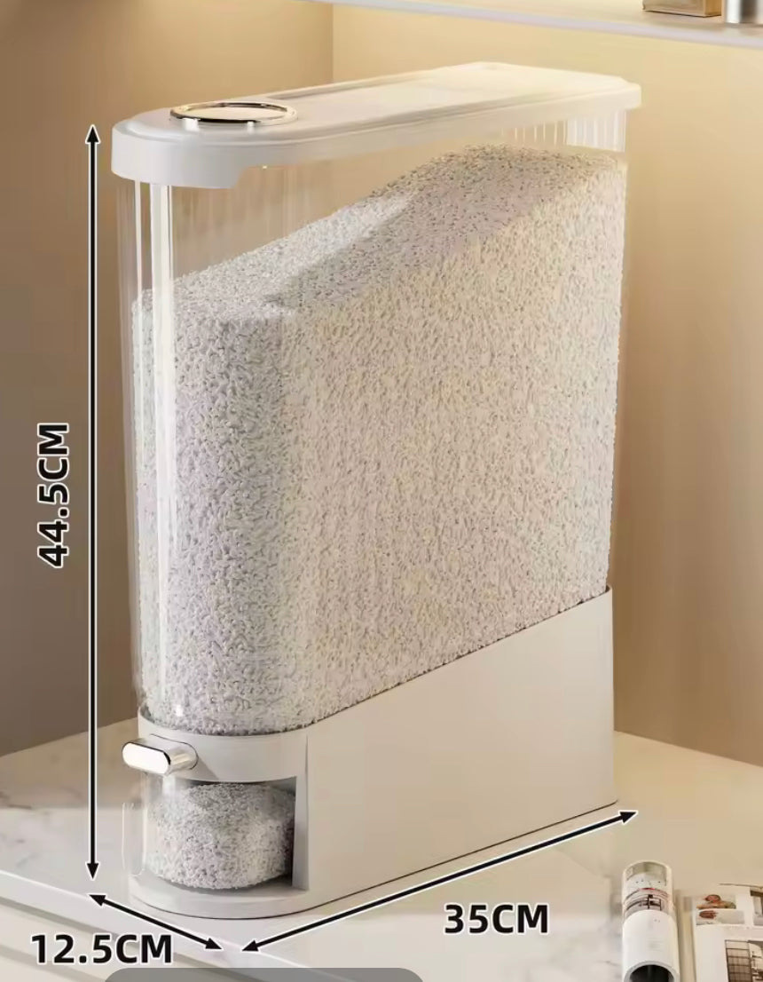 Transparent Narrow Rice Storage Container, Airtight Food Grade Rice Bin, Food Grade Rice Bucket