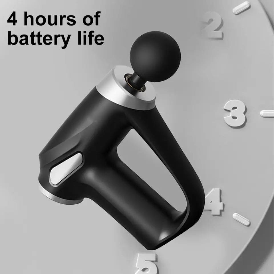 Pistol Mini Massager, 4 Head Handheld Electric Massagers, Household Mini Fascia Gun Vibration Muscle Massager, Rechargeable Handheld Muscle Massager, Fascia Massager Neck Body Massager, Portable Body Massager Gun