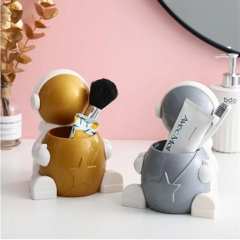 Astronaut Pen Holder, Multifunction Wall-mounted Shelf, Desktop Sundries Storage Box, Bedroom Bathroom Cosmetic Shelf