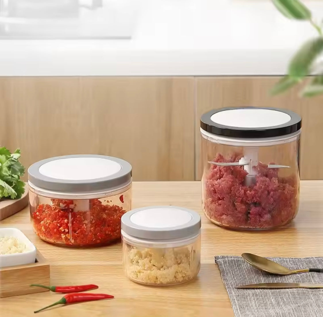 Manual Garlic Press Crusher, Garlic Press Food Chopper, Multifunctional Meat Grinder, Kitchen Gadgets