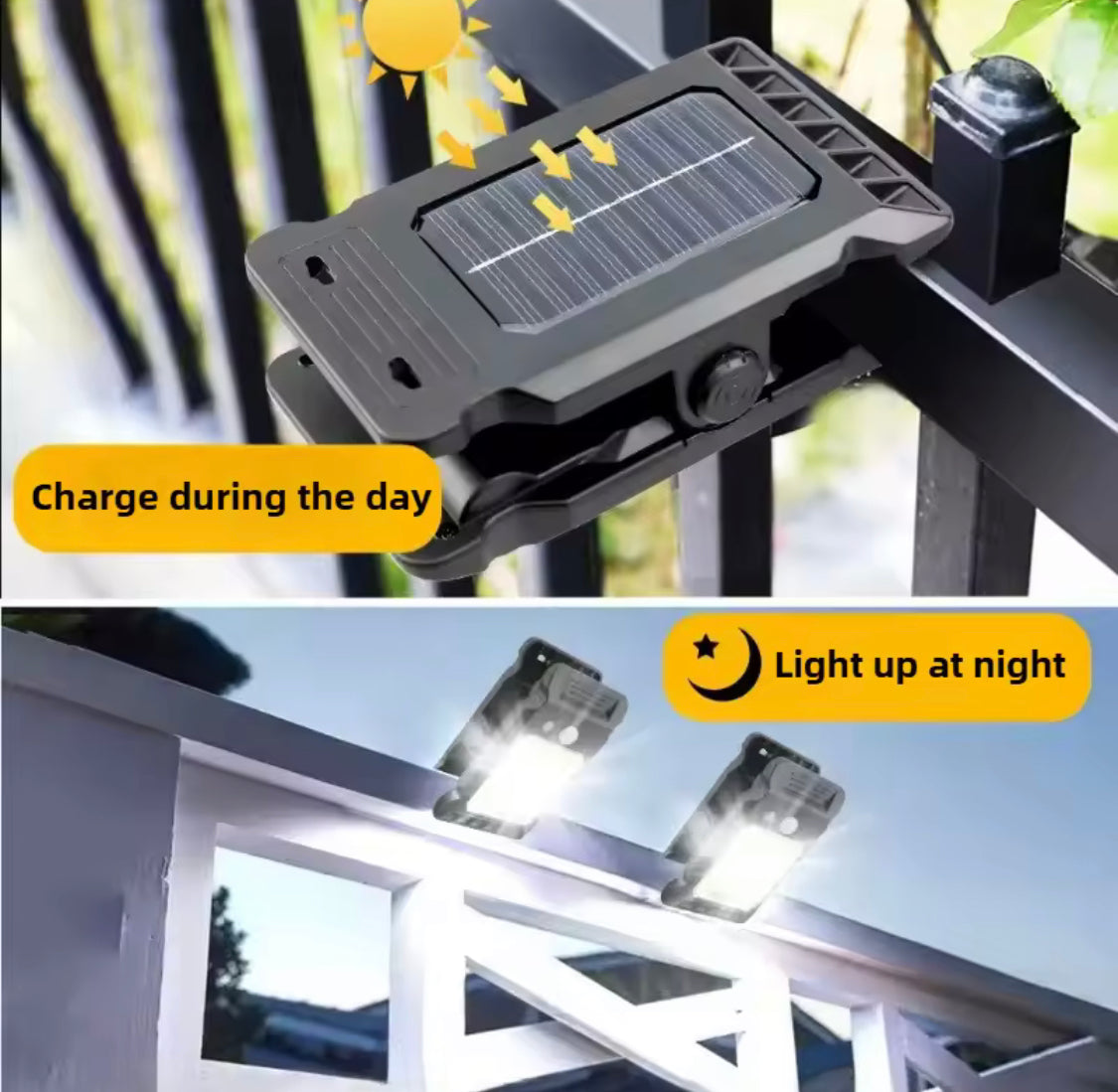 Outdoor Solar Clip Light, Waterproof Garden Solar Lights, Outdoor Solar Clip Lights
