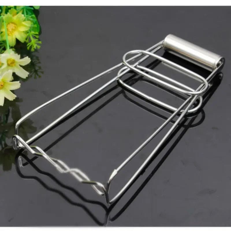 Foldable Hot Dish Clip, Stainless Steel Anti Scaled Bowl Clamp, Hand Steamer Pliers Tool, Kitchen Steel Crockery Holder, Foldable Universal Dish Holder, Steamer Lifter Picker, Handheld Steaming Frame And Plate Grabber