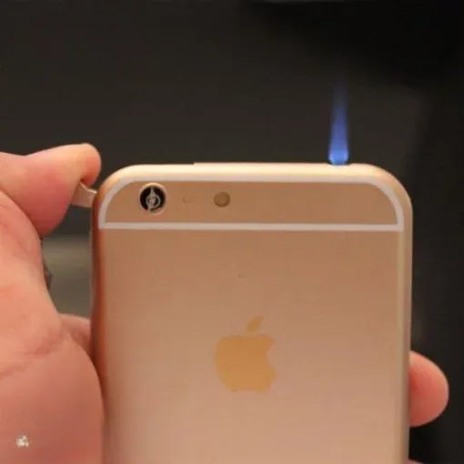 iPhone Dummy Lighter With Flashlight, Metal Cigar Lighter, Refillable Mobile Lighter, Classic Phone Pocket Lighter, Amazing Originality Lighter, Butane Windproof Gas Lighter, Multipurpose Kitchen Cigarette Fashion Lighter