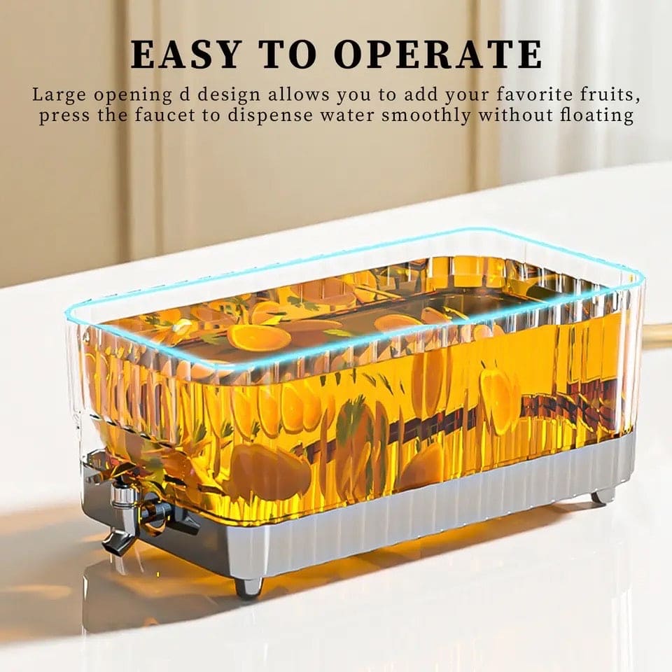 Cold Drink Barrel, 5.3L Drinks Container Bucket, Plastic Juice Dispenser with Faucet and Lid, Beverage Dispenser With Spigot, Clear Beverage Kettle with Lid for Kitchen Home Party, Summer Drink Dispenser With Spike, Universal Plastic Drink Dispenser