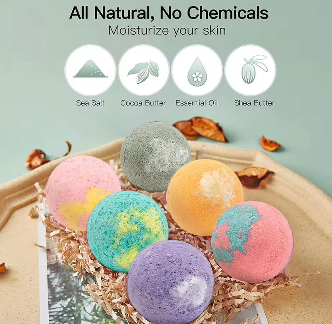 Kids Bubble Bath Balls Bomb Toy, Bubble Balls with Surprise Toys, Cleansing Body Bath Salt Balls