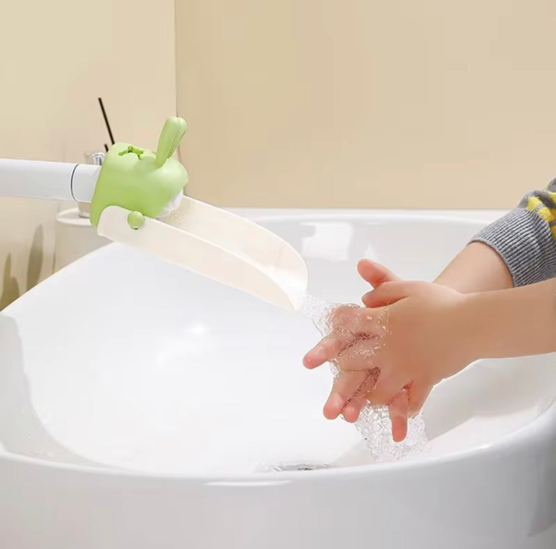 Cute Cartoon Rabbit Faucet Extender, Silicone Splash Proof Hand Washing Helper, Splash Proof Faucet Extender
