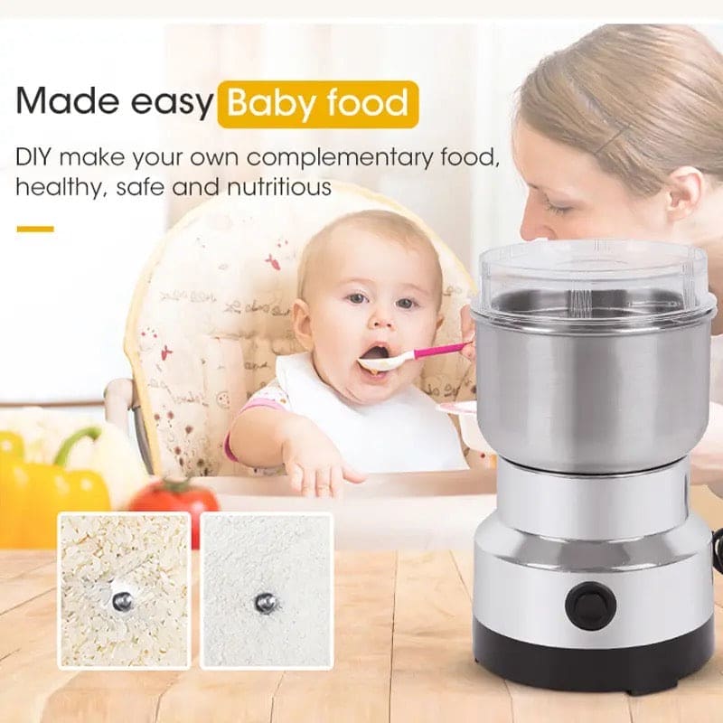 Nima Electric Grinder Blender, Portable Mini Electric Coffee Grinder, Spice Pepper Juicing Grinder, Kitchen Grain Machine, Multifunctional Smash Machine, Bowl Blender And Grain Mixer, Stainless Steel Mini Grain Mill