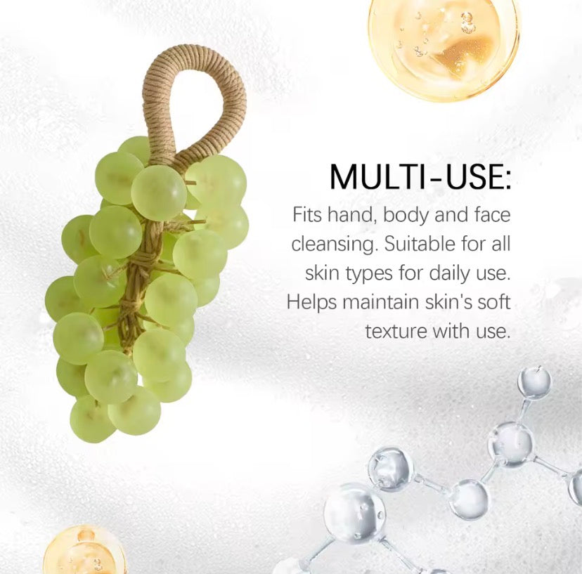 Cute Grape Shaped Hanging Bath Soap, 2 In 1 Hanging Grape Shape Soap With Air Freshener, Grape Scented Hanging Soap, Hanging Grape Freshness Soap