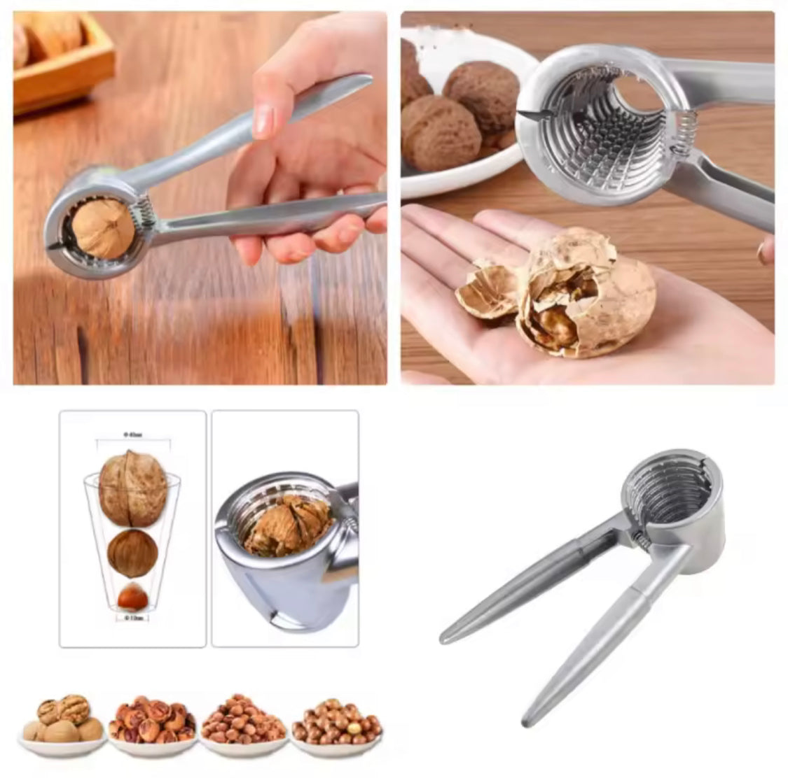 Metal Multifunctional Nut Cracker, Multifunctional Nutcracker Tool, Walnuts Shell Opener