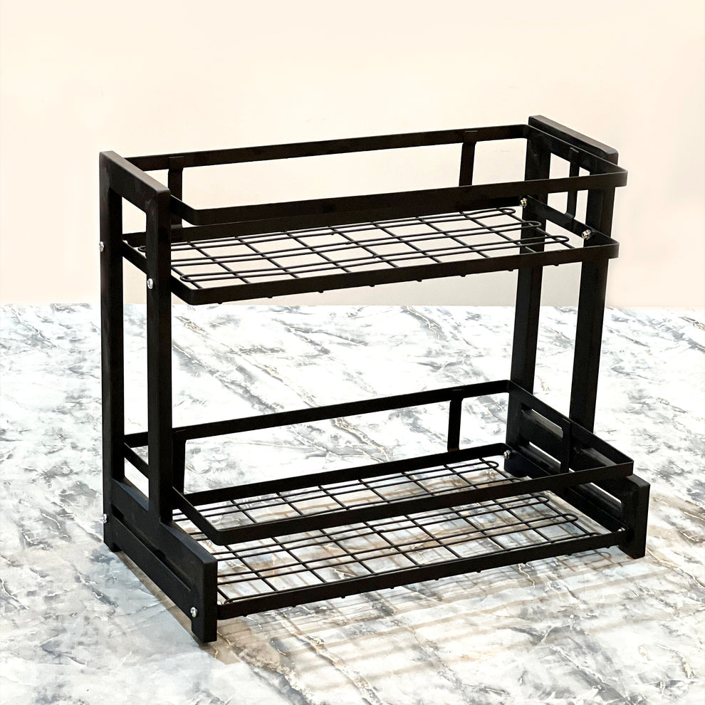 Multi Layer Countertop Storage Rack, 2 Tier Kitchen Storage Rack, Double Layer Kitchen Storage Rack