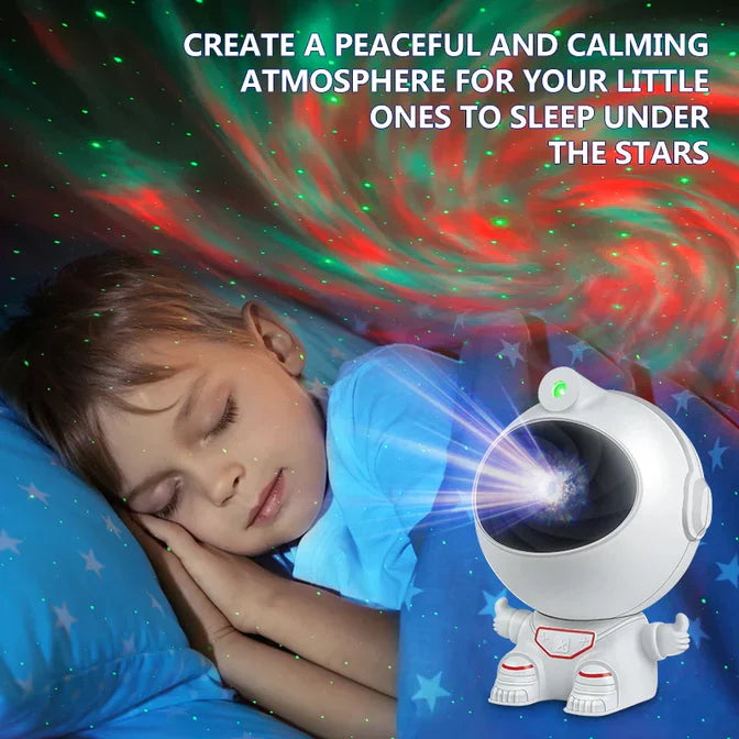 Astronaut Starry Projector Lamp, DIY Astronaut Galaxy Atmosphere Light, Vortex Colorful Rotating Projection Light, Laser Nebula Projector Night Light